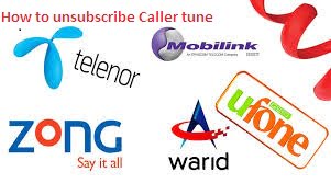 How to Unsubscribe Warid, Ufone, Telenor, Zong, Mobilink Caller Tunes
