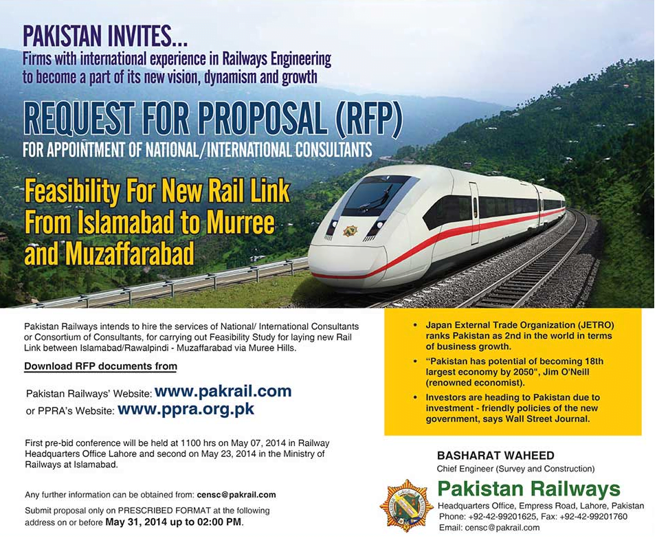 Rail Service Islamabad to Murree and Muzaffarabad Route Map Details