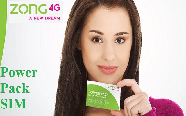 Zong power pack Sim packages for prepaid & postpaid