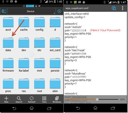 How To View Saved Wifi Password On Android Via ES File Explorer