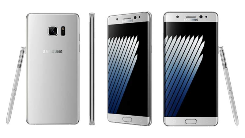 Samsung Galaxy Note 7 Silver Titaniume Color Pictures
