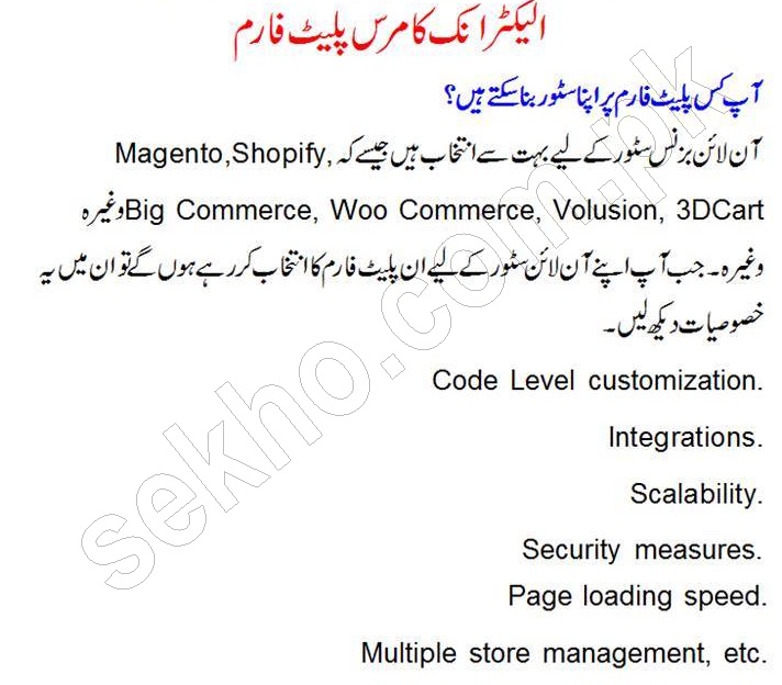 How To Start Online Store In Pakistan In Urdu Tips