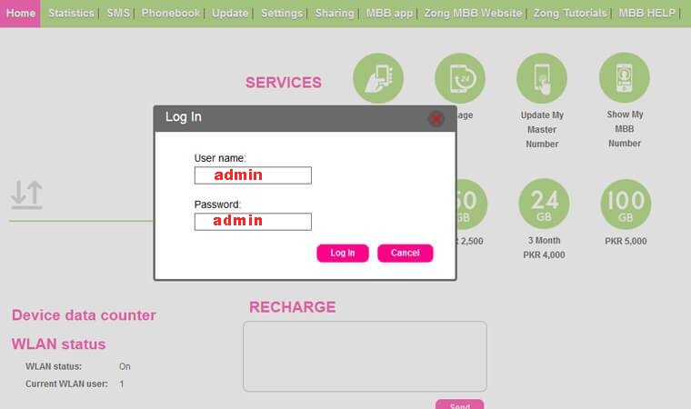 How To Change Zong Wifi Password 4G Device