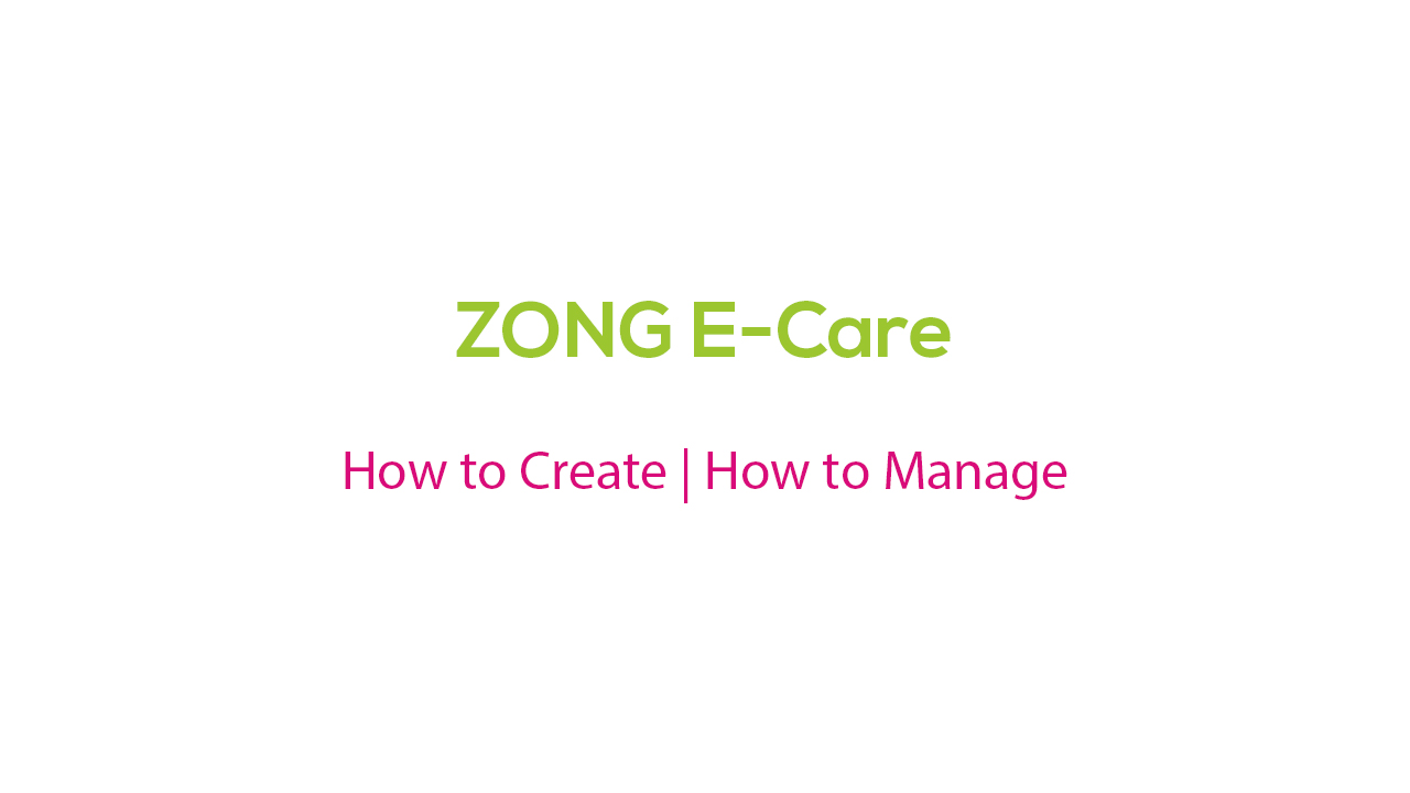 Zong ECare Account Login Call History Details