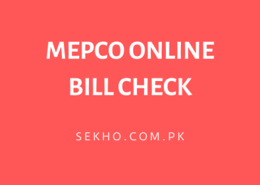 MEPCO Online Bill Check 2024