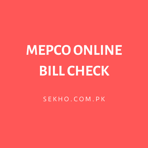 MEPCO Online Bill Check 2025