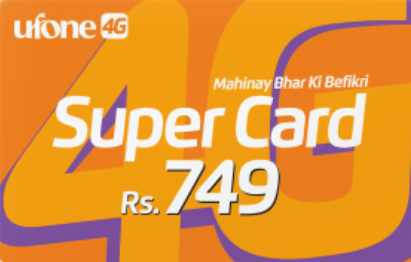 Ufone Super Card Max for 749, Offer benefits Details