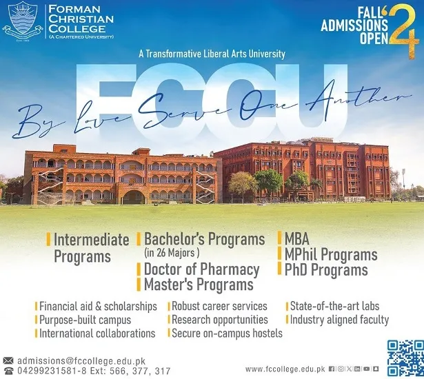 Forman Christian College Admissions 2025